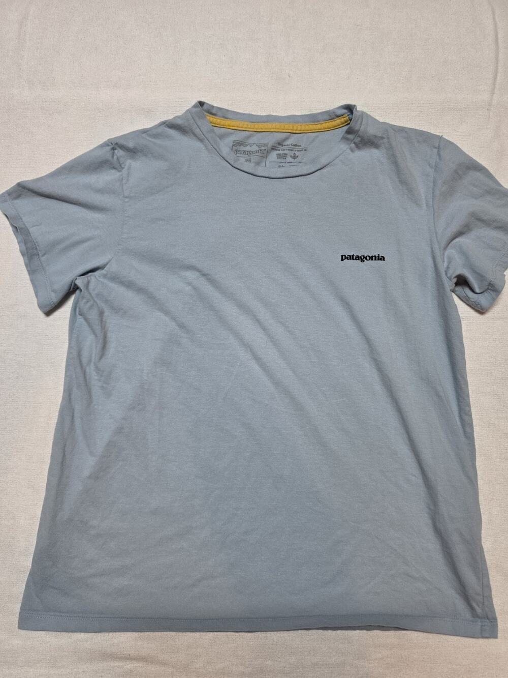 patagonia mens medium light Blue Short Sleeve Tshirt